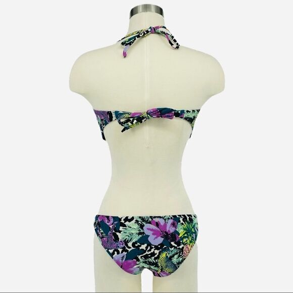 H&M Floral Jungle Leopard Bikini 12/4 - Picture 3 of 12
